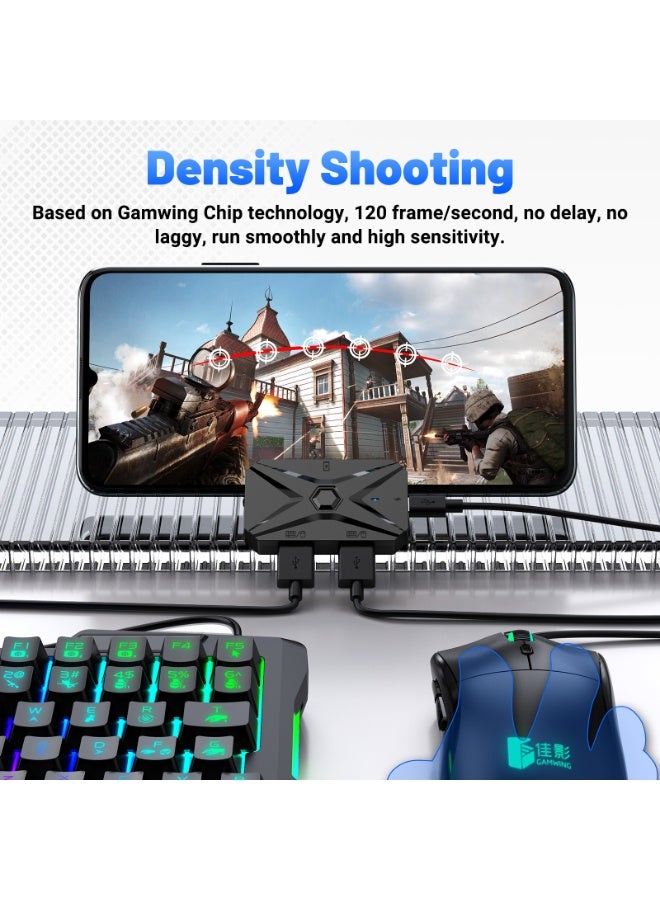 Gamwing مجموعة ألعاب كلاسيكية محول ماوس وكيبورد Gamwing M1 Pro+ حزمة ألعاب موبايل اتصال لاسلكي - Image 5